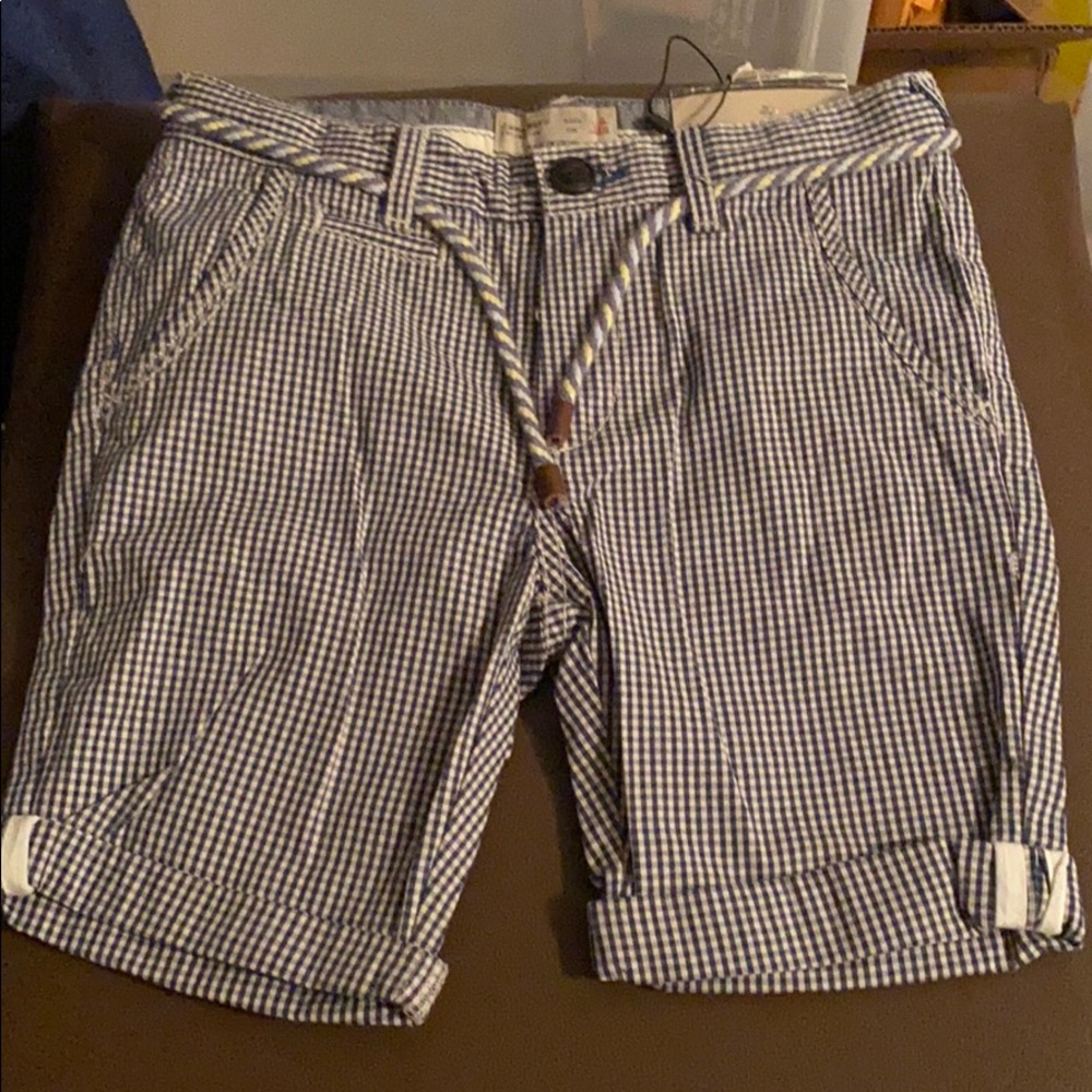 Zara Plad Blue and white